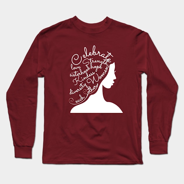 Celebrate Sisterhood Long Sleeve T-Shirt by blueavocado